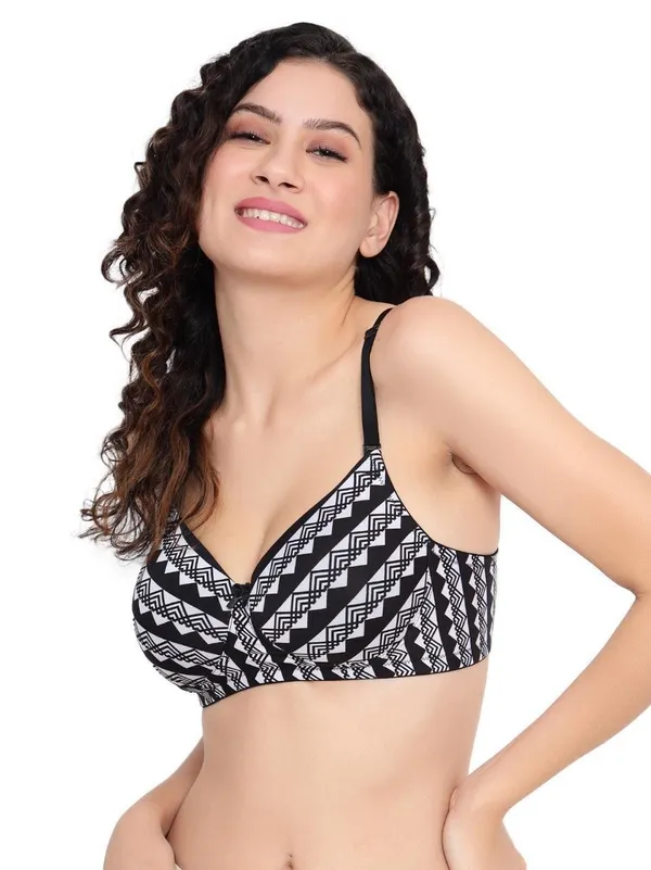 Geometric_Charm_Black_And_White_Padded_Bra_For_Women