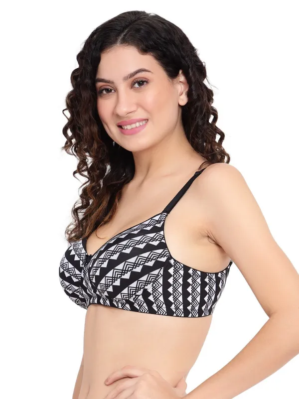 Geometric_Charm_Black_And_White_Padded_Bra_For_Women