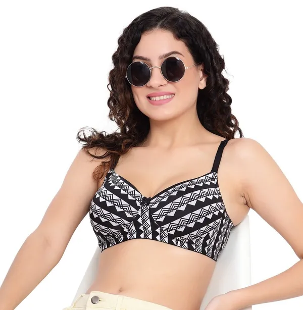 Geometric_Charm_Black_And_White_Padded_Bra_For_Women