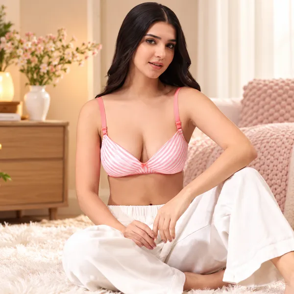 Blush_Candy_Striped_Comfort_Bra_Pink_For_Women