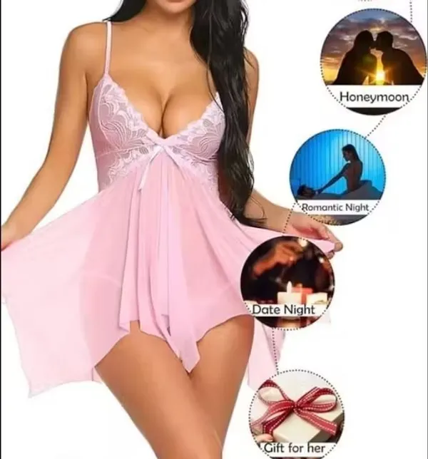 Blush_Whisper_Pink_Lace_Babydoll_For_Women