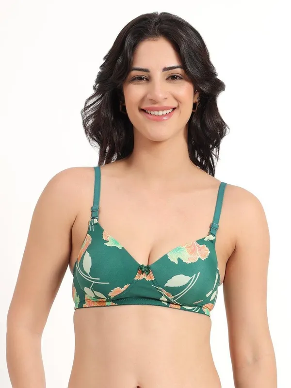 Green_Floral_Elegance_Padded_Bra_For_Women