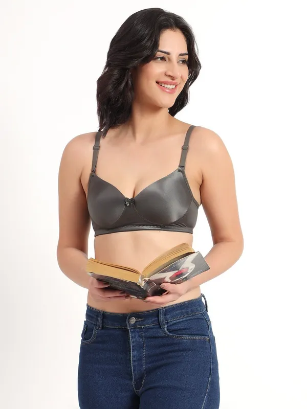 Charcoal_Grey_Comfort_Padded_Bra_For_Women