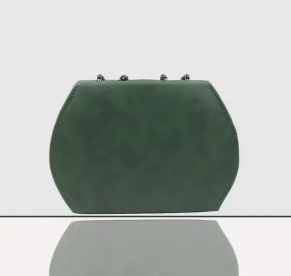 Pack_Of_2_Green_Premium_Polyurethane_Designing_Bag_&_Box_Sling_Bag_For_Women_