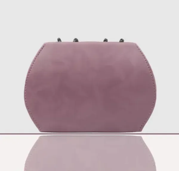 Salmon_Premium_Polyurethane_Designing_Box_Bag_For_Women