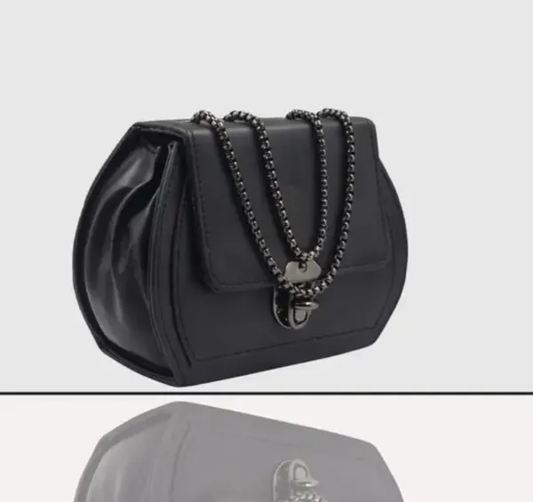 Pack_Of_2_Black_&_Peach_Premium_Polyurethane_Designing_Box_Bag_For_Women
