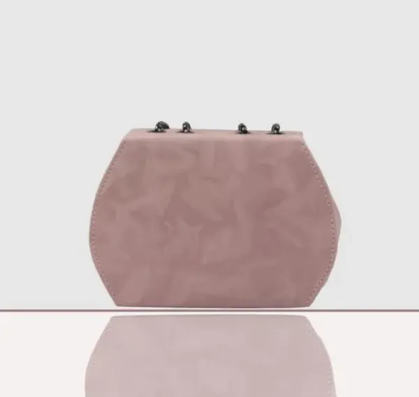 Tan_Premium_Polyurethane_Designing_Box_Bag_For_Women