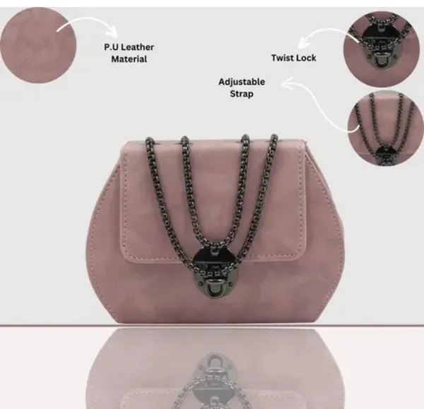 Tan_Premium_Polyurethane_Designing_Box_Bag_For_Women