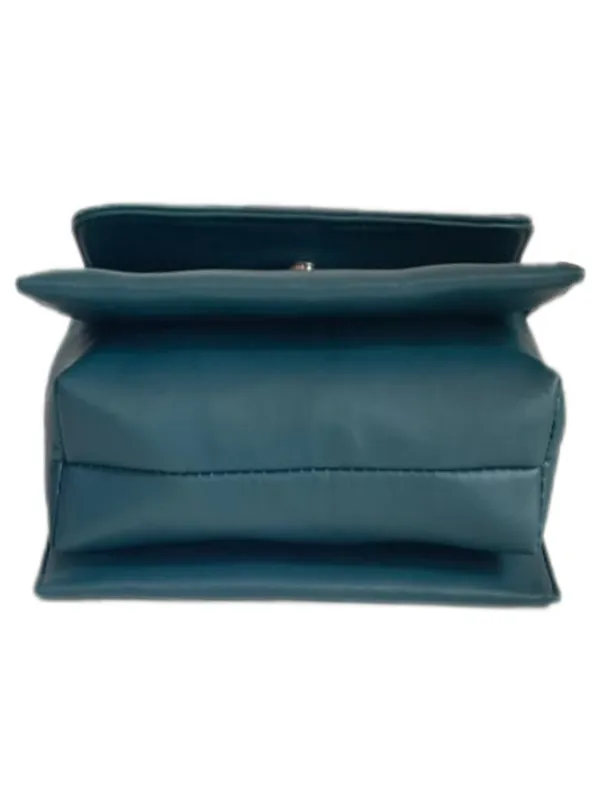 Teal_Premium_Polyurethane_Beautiful_Stylish_Sling_Bag_For_Women