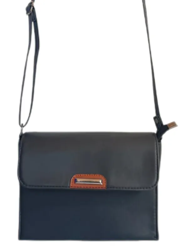 Black_Premium_Polyurethane_Beautiful_Stylish_Sling_Bag_For_Women