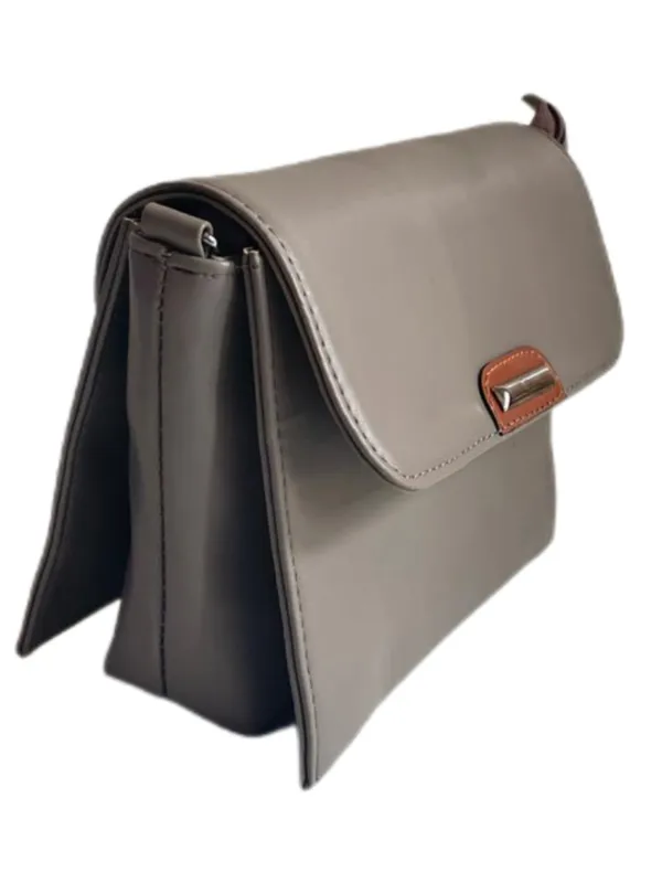 Grey_Premium_Polyurethane_Beautiful_Stylish_Sling_Bag_For_Women