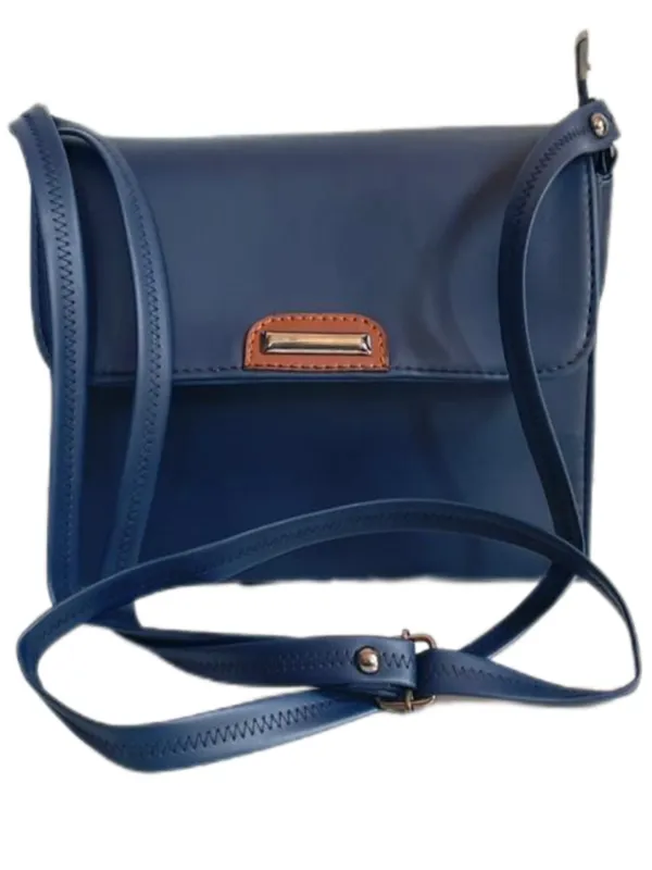 Blue_Premium_Polyurethane_Beautiful_Stylish_Sling_Bag_For_Women