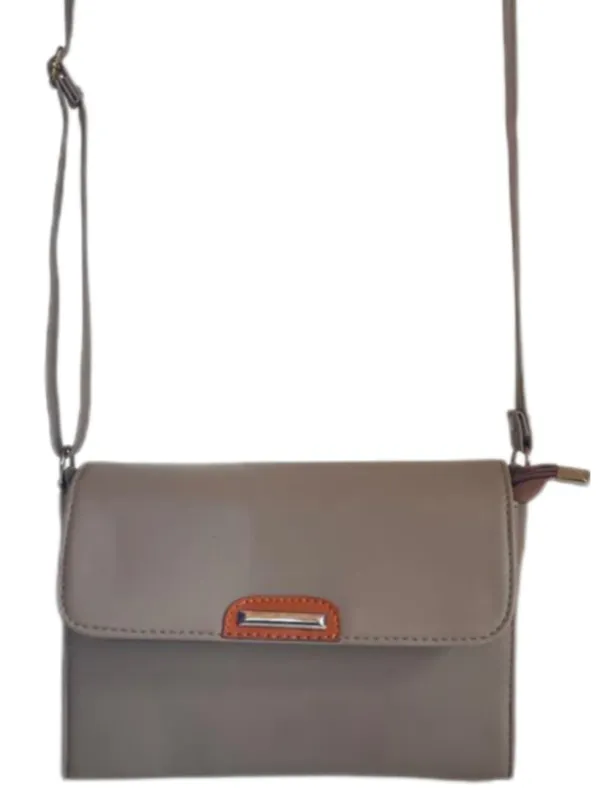 Grey_Premium_Polyurethane_Beautiful_Stylish_Sling_Bag_For_Women