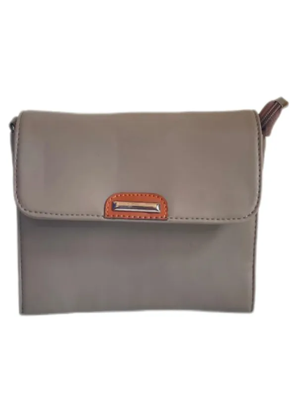 Grey_Premium_Polyurethane_Beautiful_Stylish_Sling_Bag_For_Women