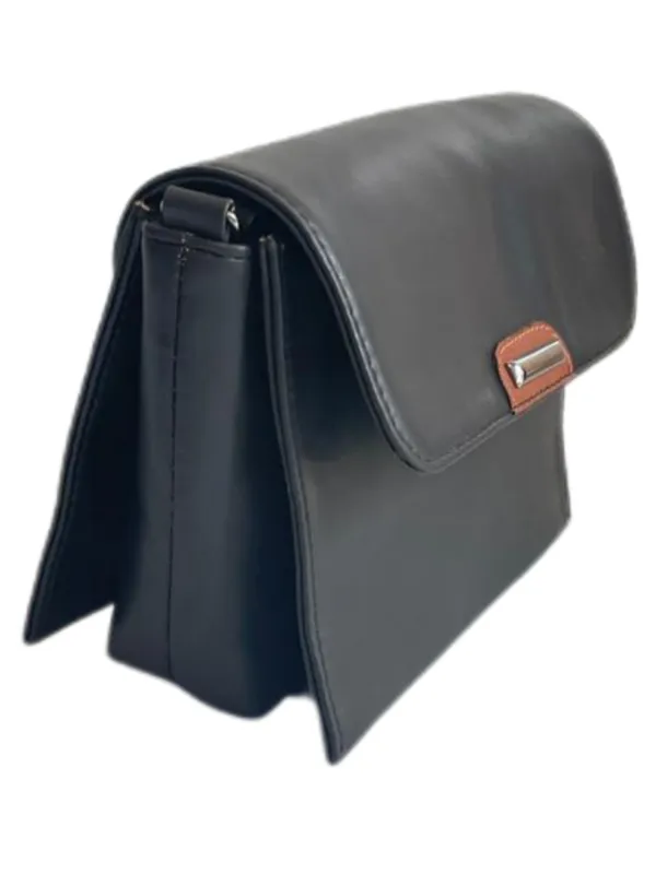 Black_Premium_Polyurethane_Beautiful_Stylish_Sling_Bag_For_Women