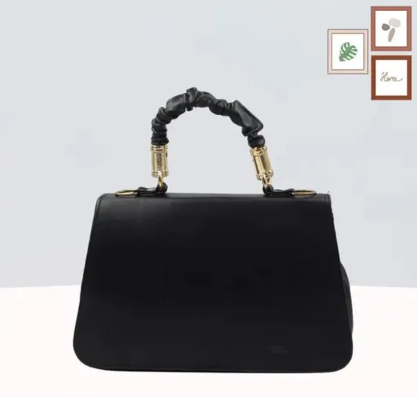 Black_Premium_Polyurethane_Designing_Box_Sling_Bag_For_Women