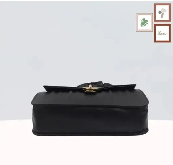 Black_Premium_Polyurethane_Designing_Box_Sling_Bag_For_Women