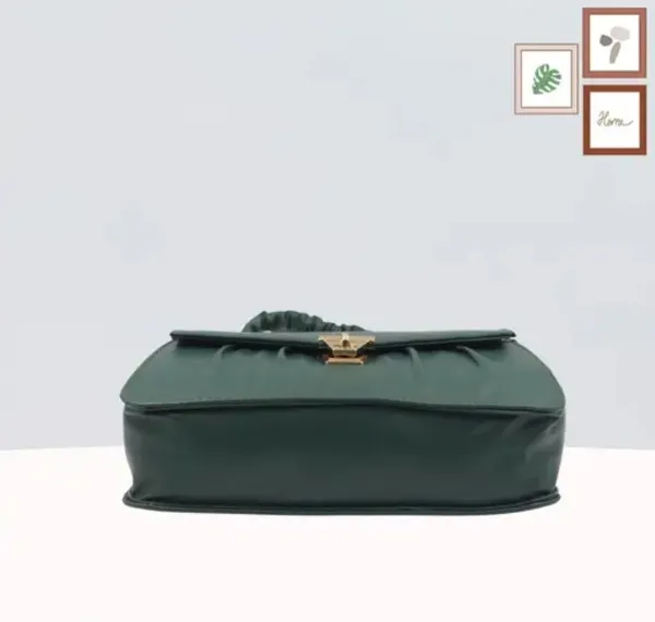 Green_Premium_Polyurethane_Designing_Box_Sling_Bag_For_Women