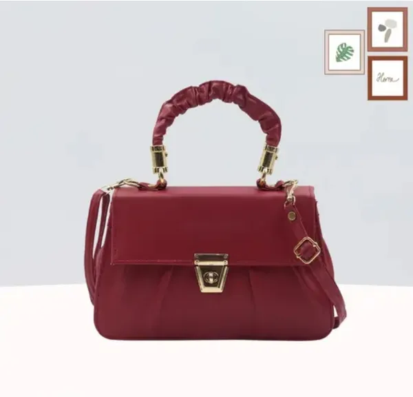 Pack_Of_2_Rust_&_Red_Premium_Polyurethane_Box_Stylish_Bag_For_Women