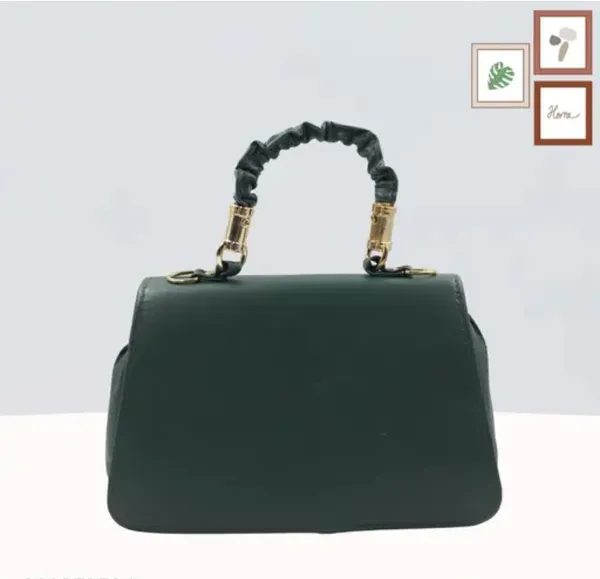 Pack_Of_2_Green_Premium_Polyurethane_Designing_Bag_&_Box_Sling_Bag_For_Women_