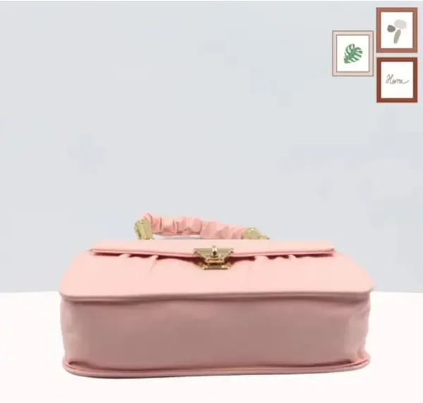 Pack_Of_2_Black_&_Peach_Premium_Polyurethane_Designing_Box_Bag_For_Women