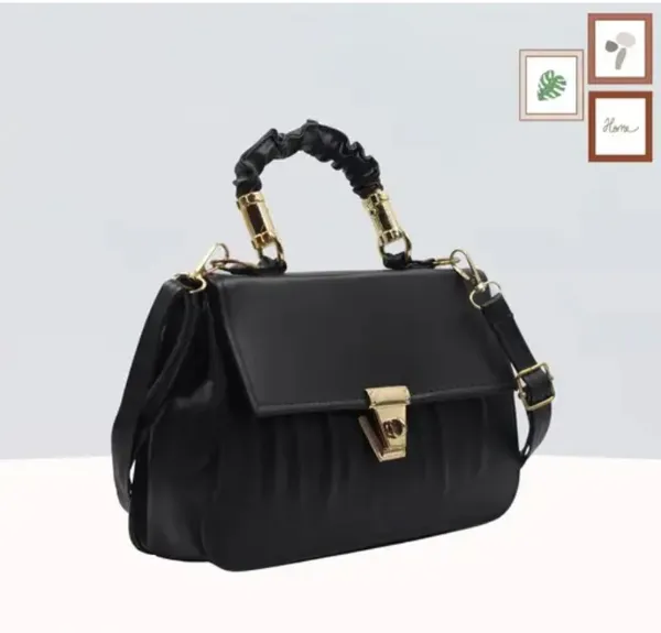 Black_Premium_Polyurethane_Designing_Box_Sling_Bag_For_Women