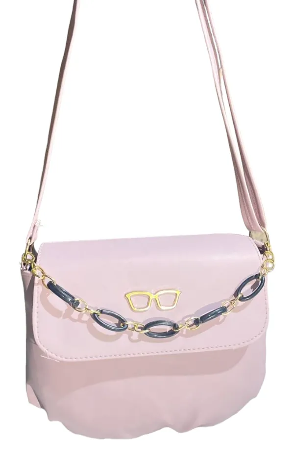 Pink_Premium_Polyurethane_Designing_Sling_Bag_For_Women