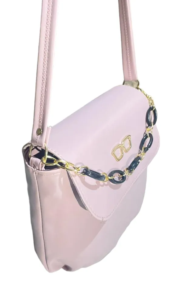 Pink_Premium_Polyurethane_Designing_Sling_Bag_For_Women