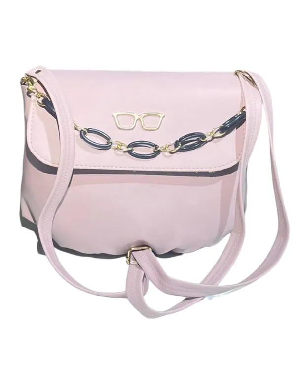 Pink_Premium_Polyurethane_Designing_Sling_Bag_For_Women