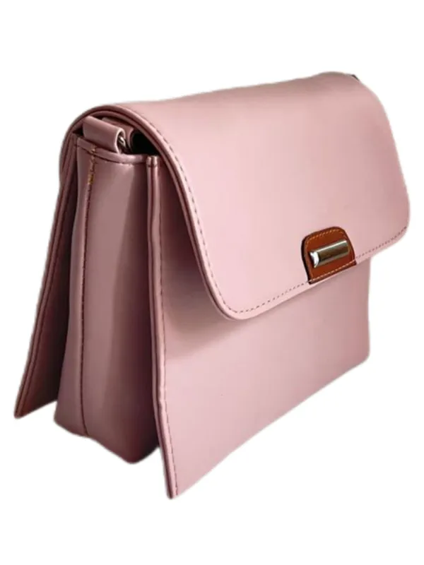 Pink_Premium_Polyurethane_Stylish_Bag_For_Women