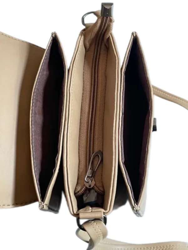 Tan_Premium_Polyurethane_Beautiful_Stylish_Sling_Bag_For_Women