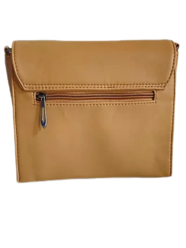 Tan_Premium_Polyurethane_Beautiful_Stylish_Sling_Bag_For_Women