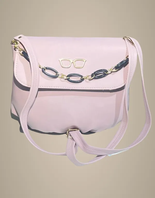 Pink_Premium_Polyurethane_Designing_Sling_Bag_For_Women