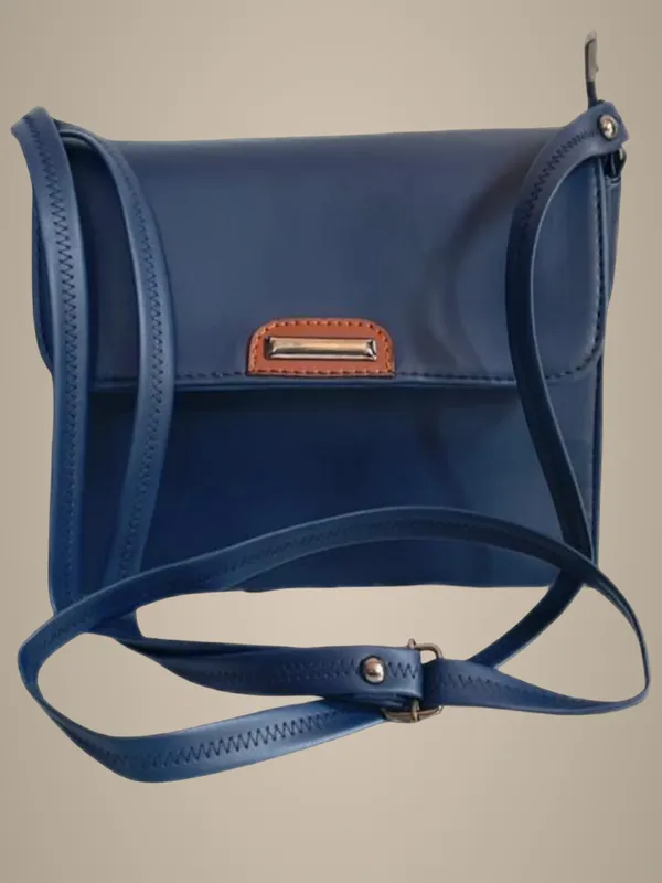 Blue_Premium_Polyurethane_Beautiful_Stylish_Sling_Bag_For_Women