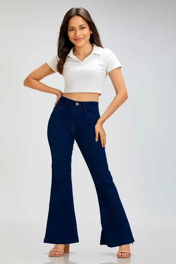 Blue_Bootcut_Stretchable_Jeans