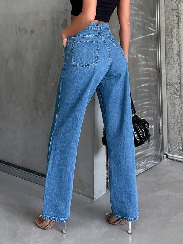 Stone_Blue_High-Rise_Straight_Fit_Jeans