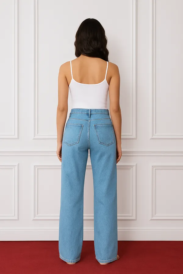 Stone_Blue_Straight_Fit_Jeans_For_Girls_And_Women