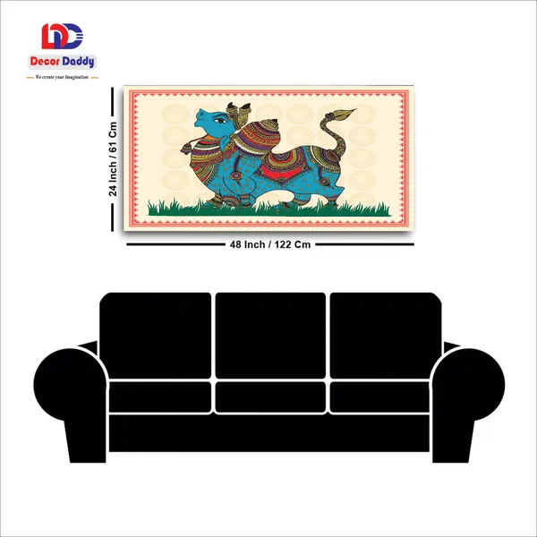Divine_Kamdhenu_-_Traditional_Indian_Folk_Art_Canvas_fitted_with_wooden_frame
