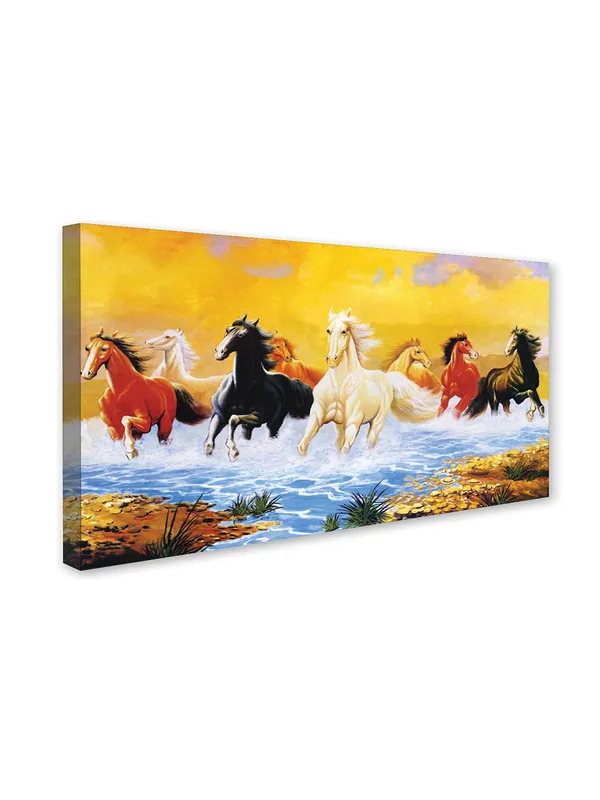 Seven_Horses_of_Success_-_Golden_Prosperity_Canvas_Painting