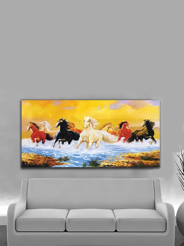 Seven_Horses_of_Success_-_Golden_Prosperity_Canvas_Painting