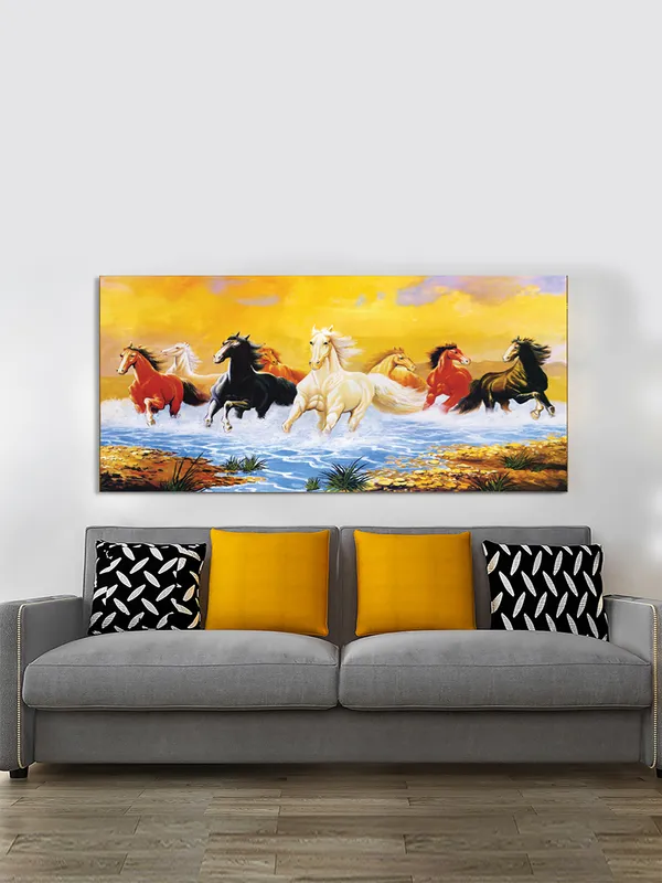 Seven_Horses_of_Success_-_Golden_Prosperity_Canvas_Painting