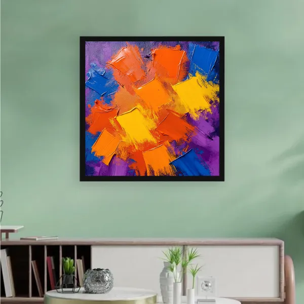 energy_meets_elegance_Canvas_Wall_Art_Black_Frame_Painting_For_Home_Decor_Living_Room_Wall_Decoration
