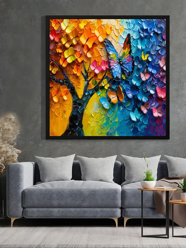 Spectrum_of_Life_Vibrant_Butterfly_&_Nature_Canvas_Wall_Art_black_Frame_Painting_For_Home_Decor_Living_Room_Wall_Decoration