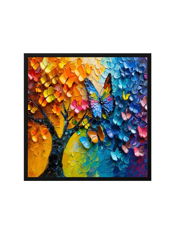 Spectrum_of_Life_Vibrant_Butterfly_&_Nature_Canvas_Wall_Art_black_Frame_Painting_For_Home_Decor_Living_Room_Wall_Decoration