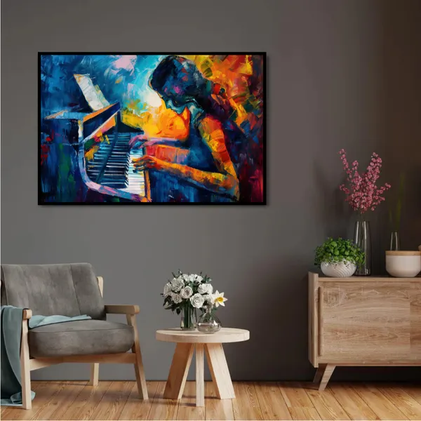 Melody_in_Motion_Canvas_wall_Art_With_Black_Frame_Painting_For_Home_Decor_Living_Room_Wall_Decoration