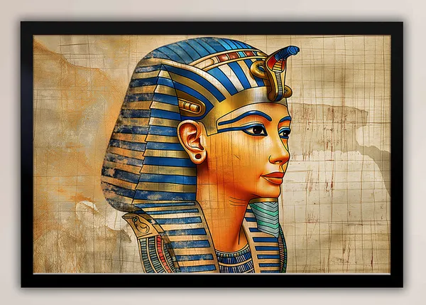 Pharaoh's_Legacy_–_Ancient_Egyptian_Wall_Art_With_black_Frame_Painting_For_Home_Decor_Living_Room_Wall_Decoration