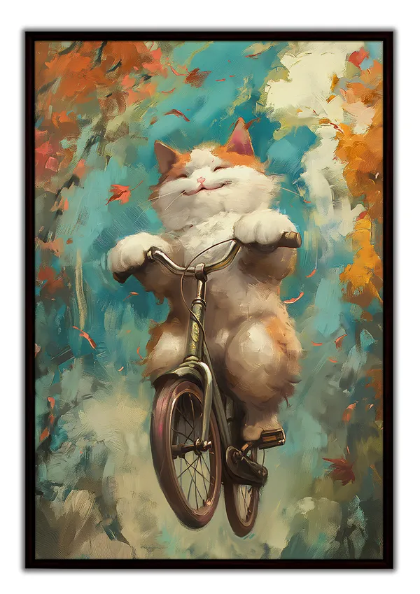 Realistic_Cat_Canvas_Wall_Art_Painting_With_Black_Frame_For_Home_Decor_Living_Room_Wall_Decoration