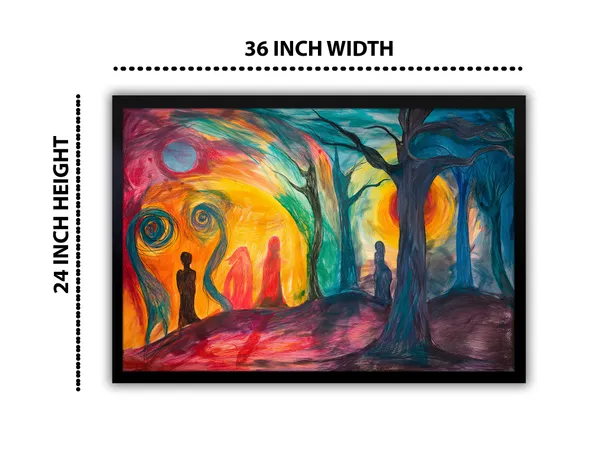 Whispers_of_the_Forgotten_Forest_Canvas_wall_Art_With_Black_Frame_Painting_For_Home_Decor_Living_Room_Wall_Decoration