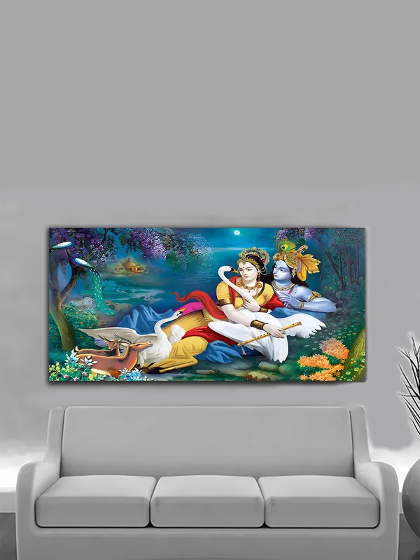Eternal_Love_of_Radha_Krishna_-_Divine_Harmony_Canvas_Painting_fitted_with_wooden_Frame