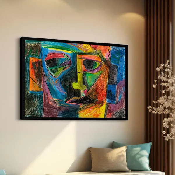Neon_Emotions_–_Bold_Abstract_Expressionist_Wall_Art_With_black_Frame_Painting_For_Home_Decor_Living_Room_Wall_Decoration